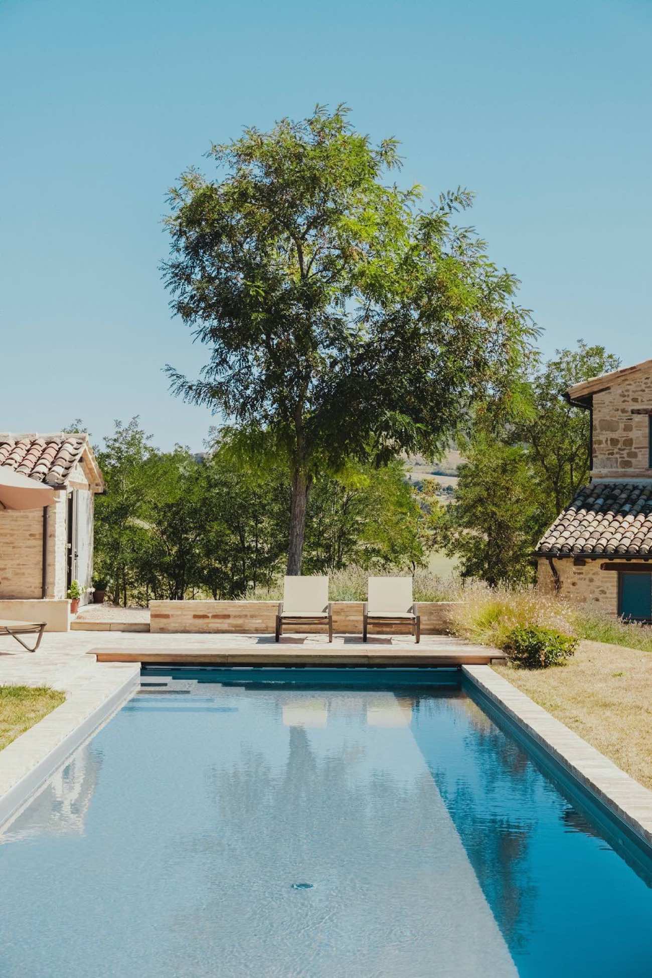 Terrace under the trees