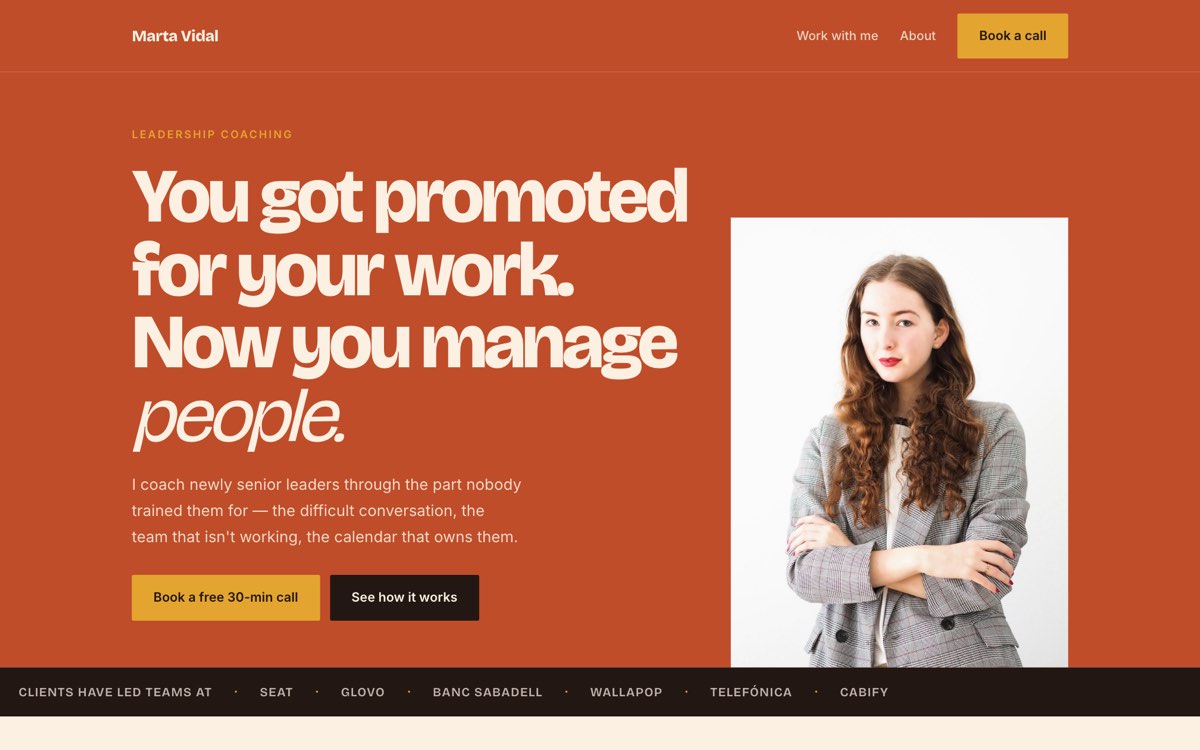 Marta Vidal concept — leadership coach